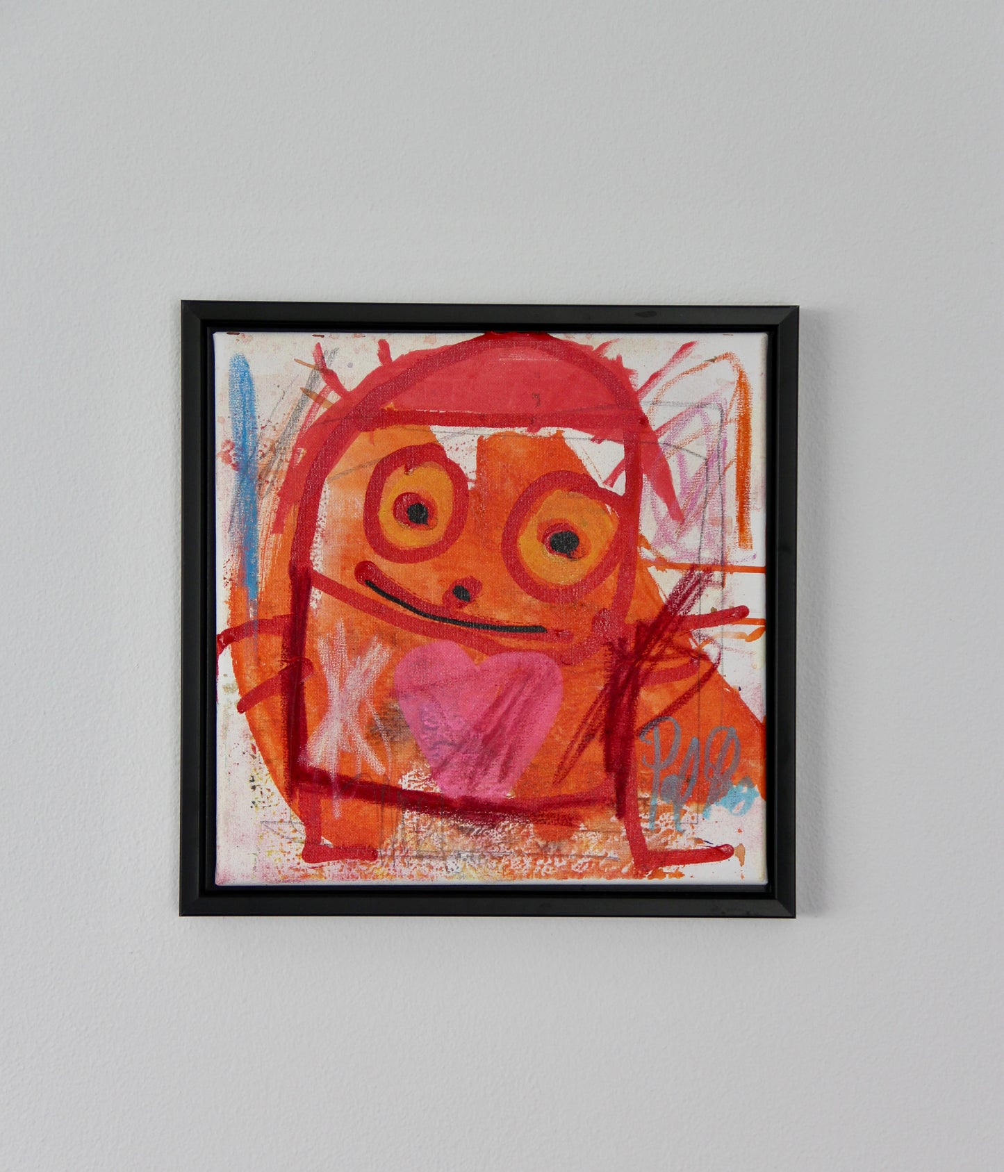 Fire Person, original maleri, rød