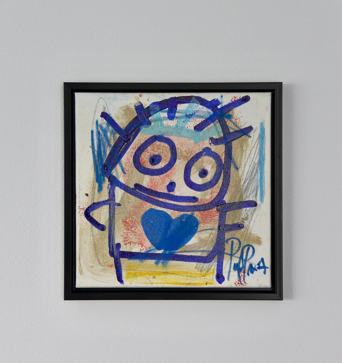 Blue Man, original maleri, blå