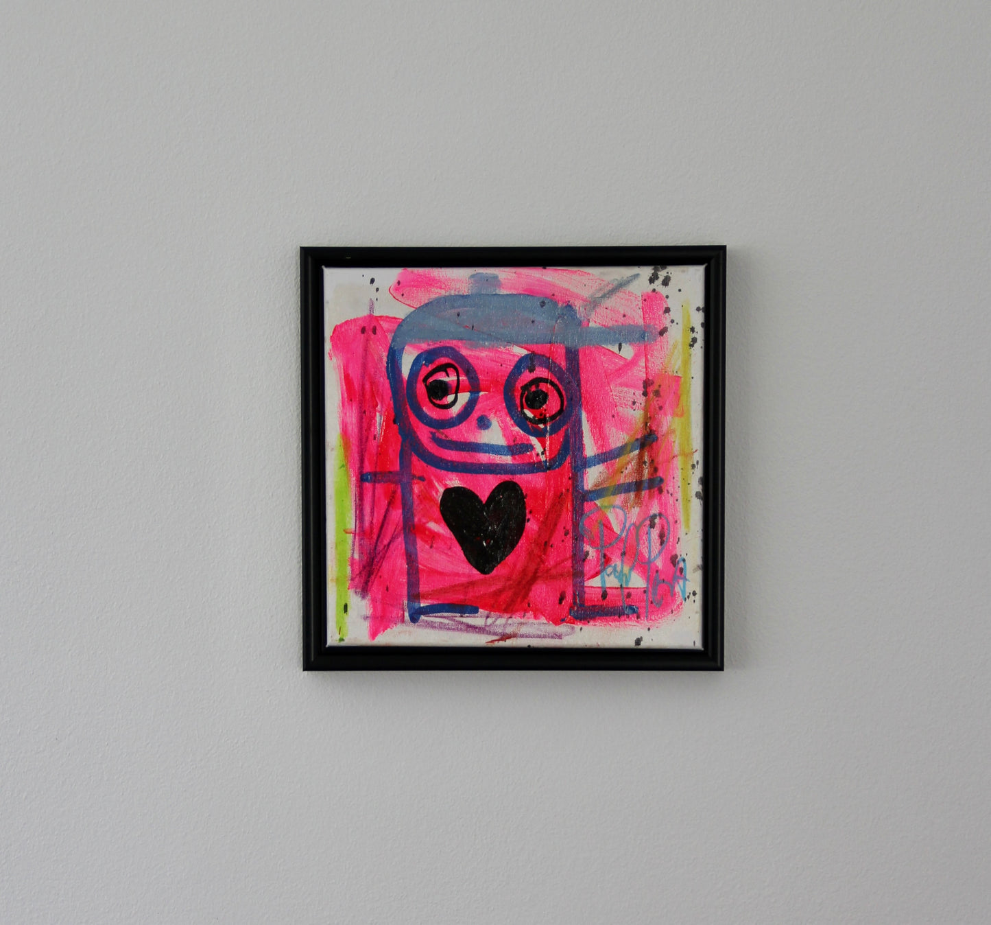 Smiley Cap Original Painting, Pink