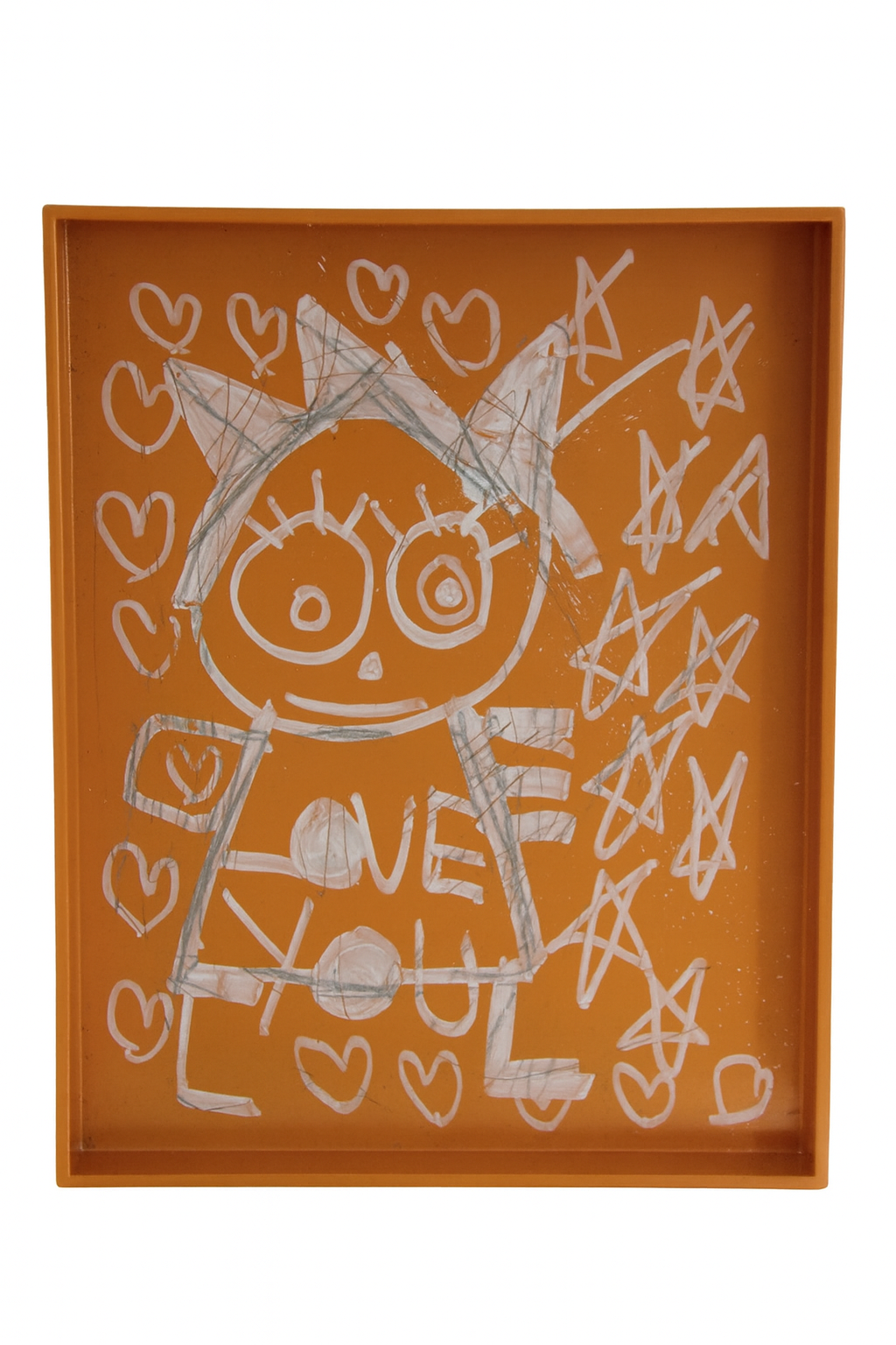 Limited Edition, Orange Tray Painted by Poul Pava