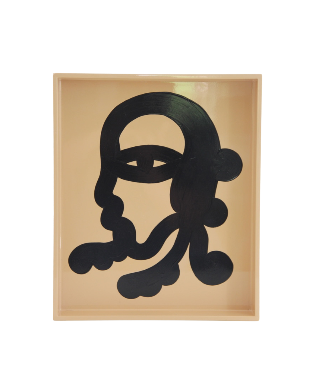 Limited Edition, Beige Tray Painted by Phuc Van Dang