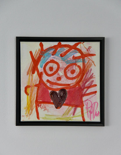 Simple Love, original maleri, rød