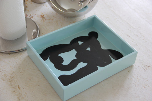Limited Edition, Blue Tray Painted by Phuc Van Dang