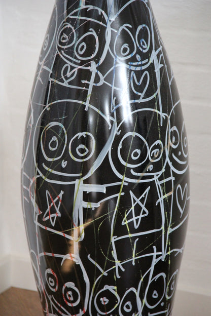 Limited Edition, Bongo Vase Painted by Poul Pava