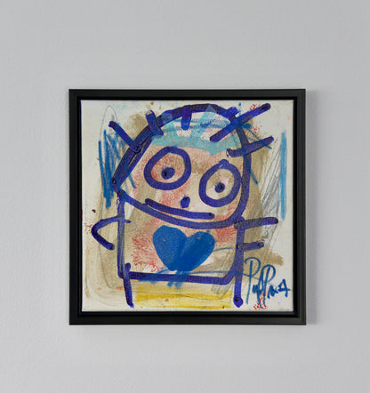 Blue Man, original maleri, blå