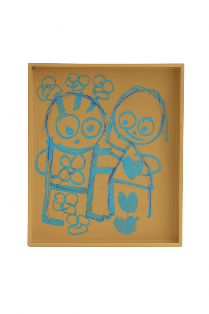 Limited Edition, Beige Tray Painted by Poul Pava