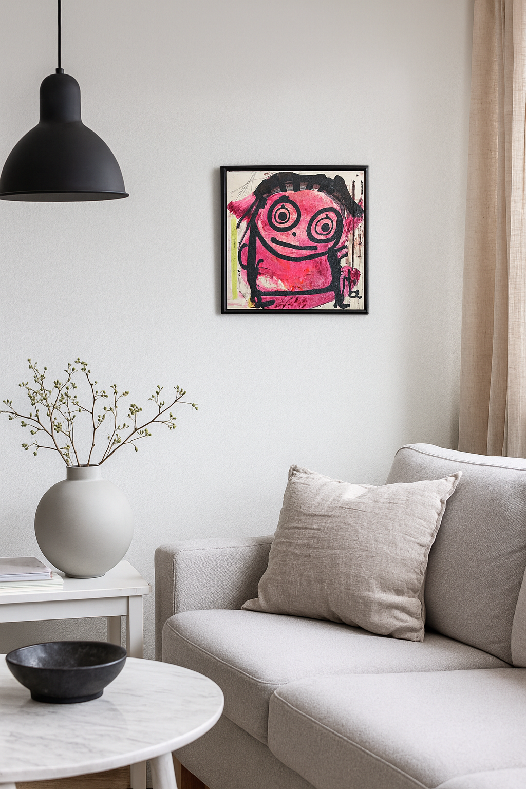 Love Person, original maleri, pink