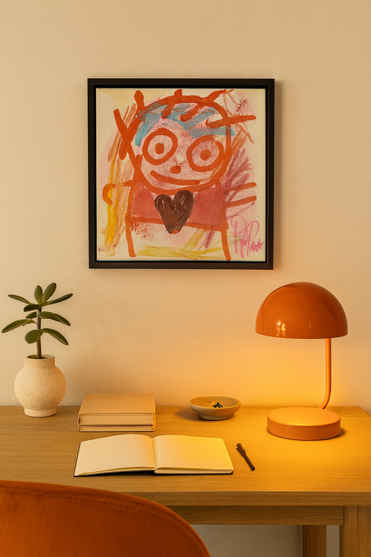 Simple Love, original maleri, rød