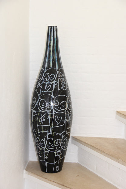 Limited Edition, Bongo Vase Painted by Poul Pava