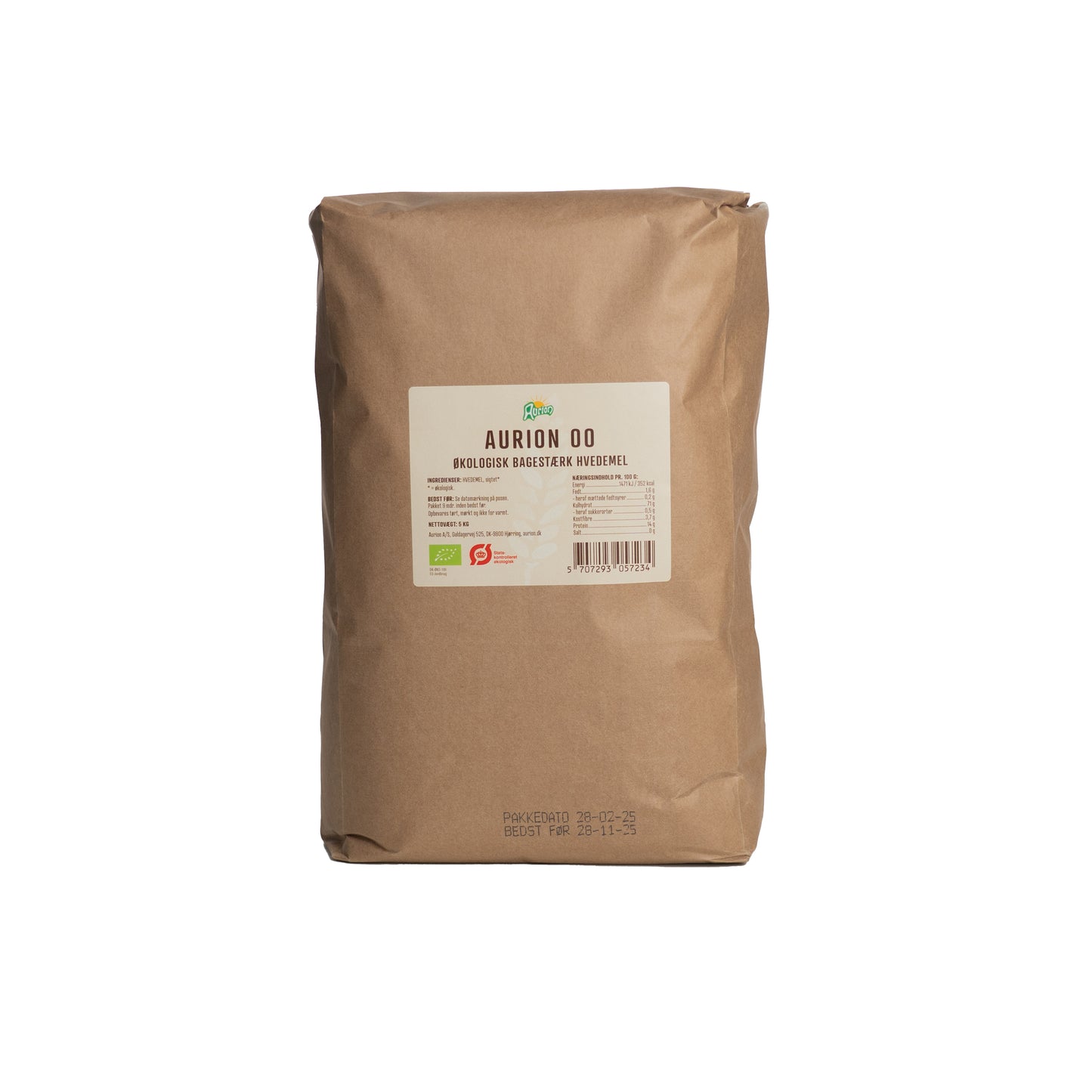 Aurion 00, bagestærk hvedemel, økologisk, Aurion