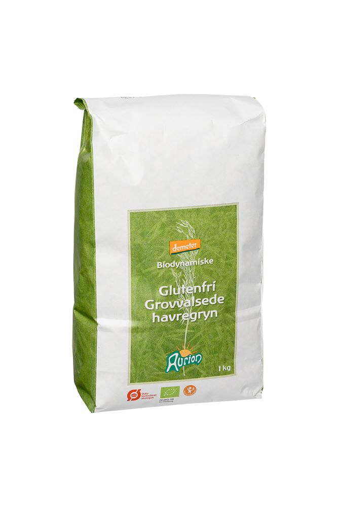 Havregryn, grov, glutenfri, biodynamisk, økologisk, Aurion