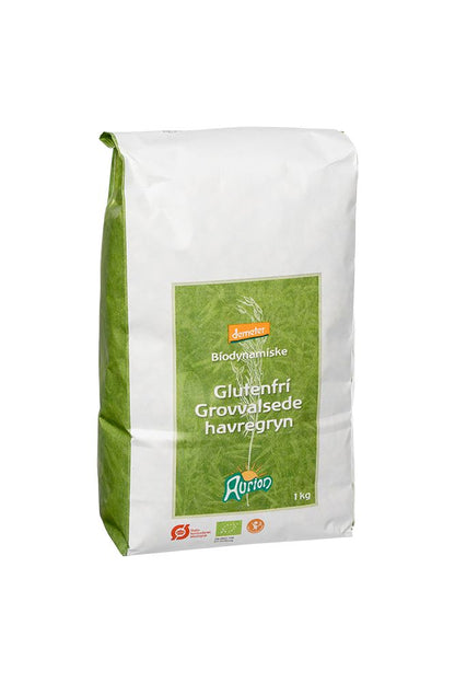 Havregryn, grov, glutenfri, biodynamisk, økologisk, Aurion